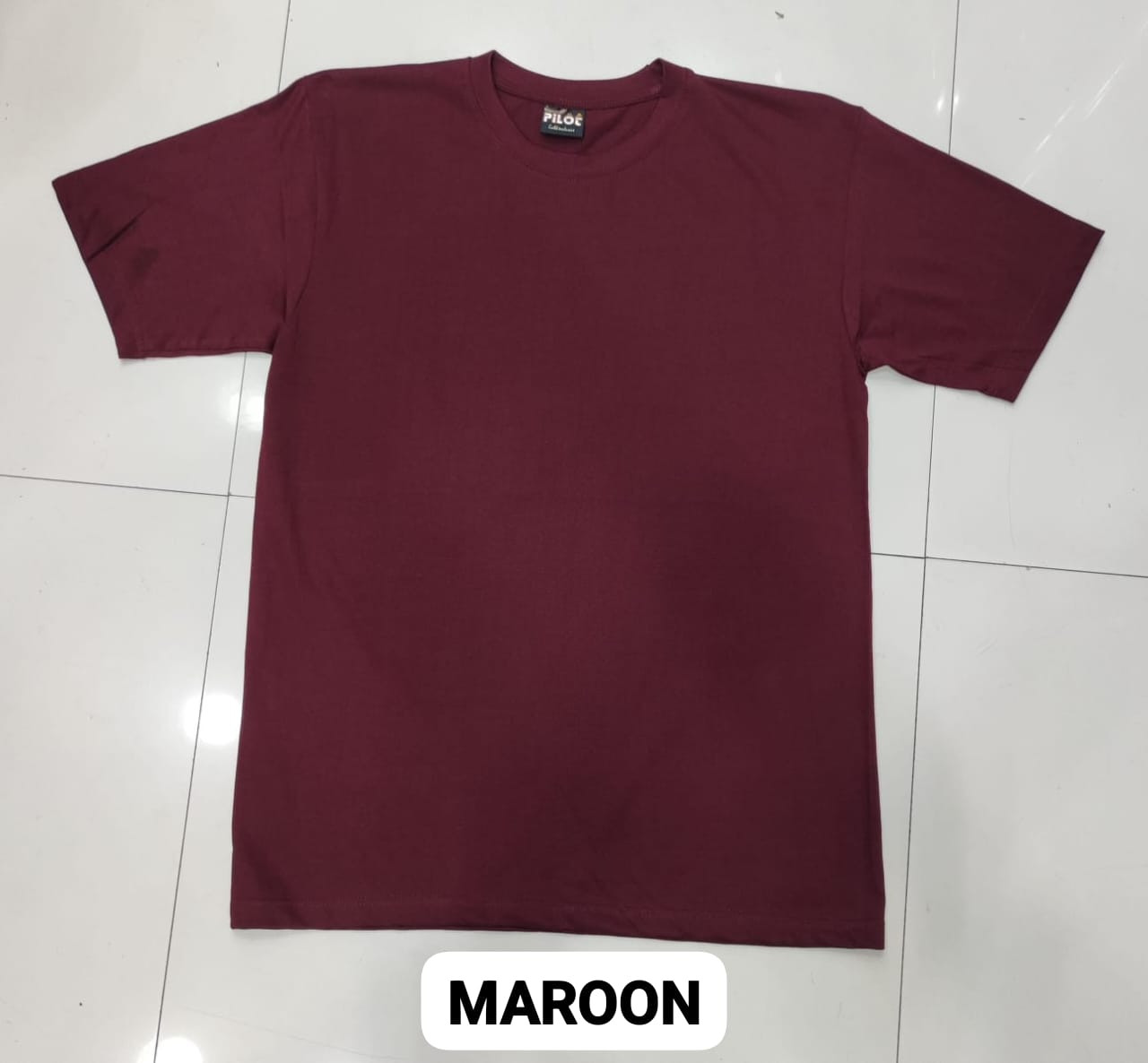 T-shirt bordeaux unisexe - Marque Pilot