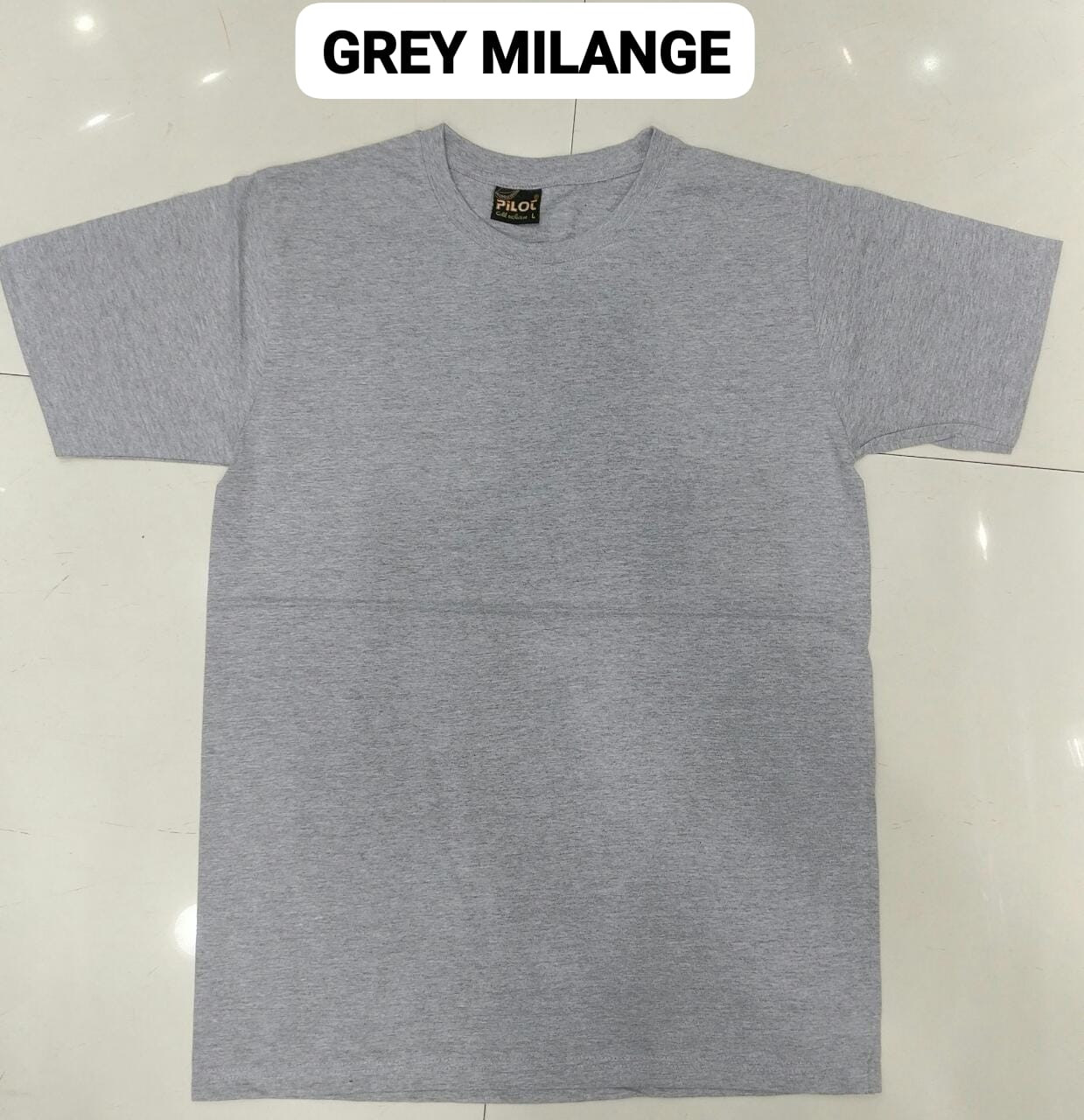 Vente en gros de T-shirts Blancs Gris Chiné