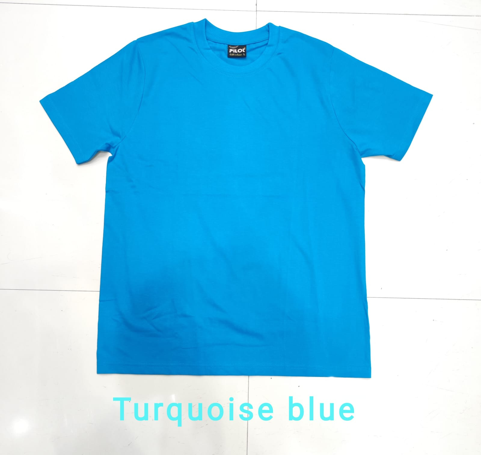 T-shirt bleu turquoise basique