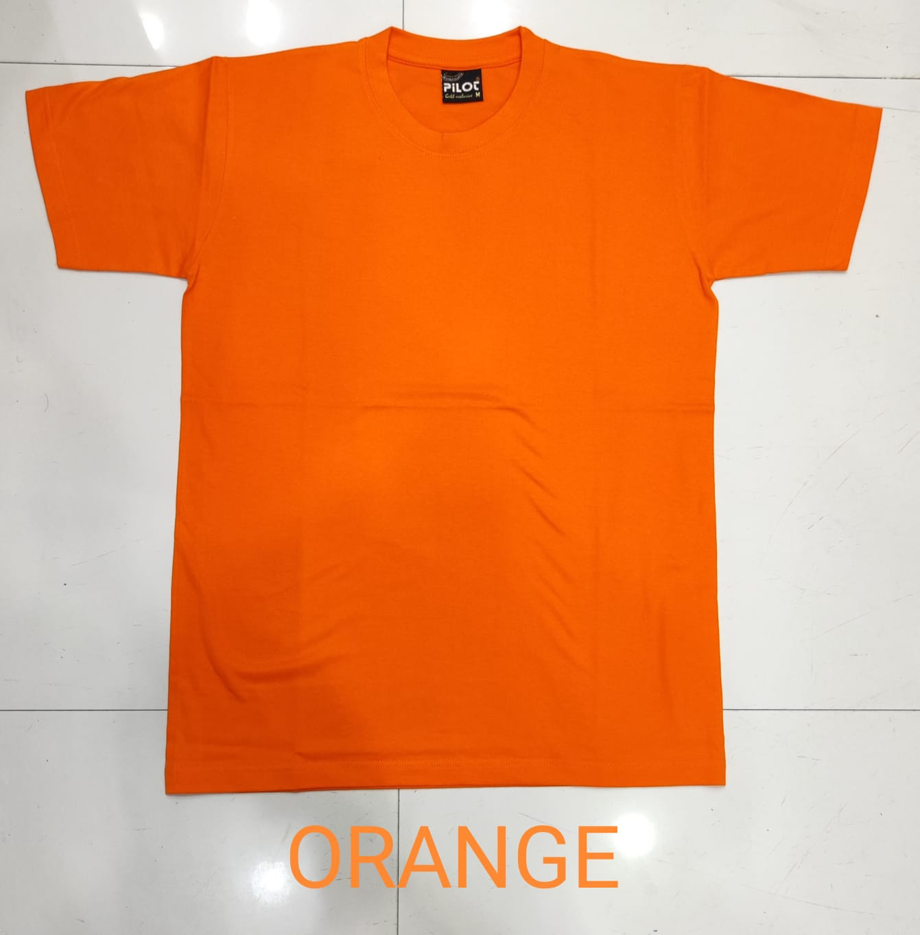 T-shirt orange unisexe - Marque Pilot